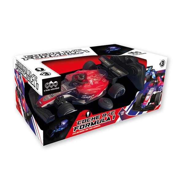 Jugatoys - atodavelocidad Coche radio control Fórmula 1 con luces LED Jugatoys - atodavelocidad Coche radio control Fórmula 1 con luces LED