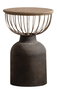DKD Home Decor Mesita Auxiliar Abeto y Metal Negro