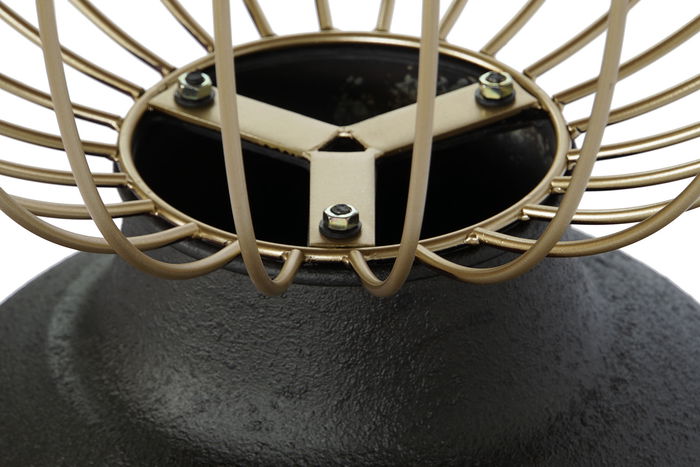 DKD Home Decor Mesita Auxiliar Vintage Negro Dorado 43.5 x 63.5 x 43.5 cm