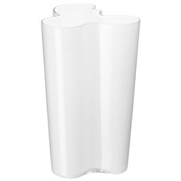 Iittala Alvar Aalto Jarrón Opal altura 25,1 cm (2 Unidades) Blanco Cristal Soplado