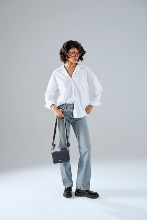 Vince Camuto Bolso Cruzado Vicenza - Navy Blue de Piel de Polivinilo para Mujer Vince Camuto Bolso Cruzado Vicenza - Navy Blue de Piel de Polivinilo para Mujer