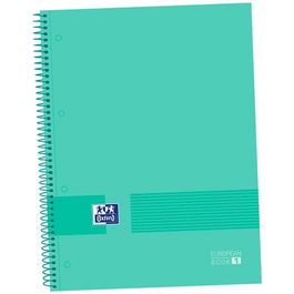 Oxford Write&Erase Europeanbook 1 Cuaderno A4+ 5x5 mm Microperforado Tapa Extradura Soft Mint Green Pack 5 Unidades