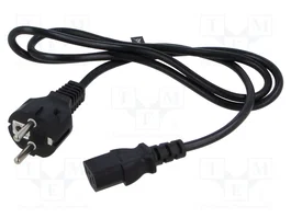 POS Cable de alimentación H03VV-F de 1,2m con enchufe CEE 7/7 y conector IEC C13