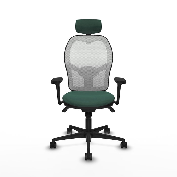 PIQUERAS Y CRESPO Silla de oficina Jorquera Verde botella y Blanco PIQUERAS Y CRESPO Silla de oficina Jorquera Verde botella y Blanco