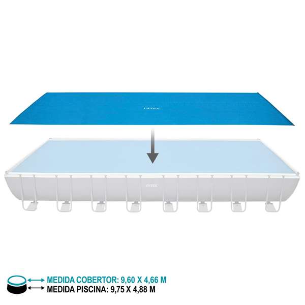 Intex Cobertor Solar Piscina Frame Rectangular 975x488 cm PVC