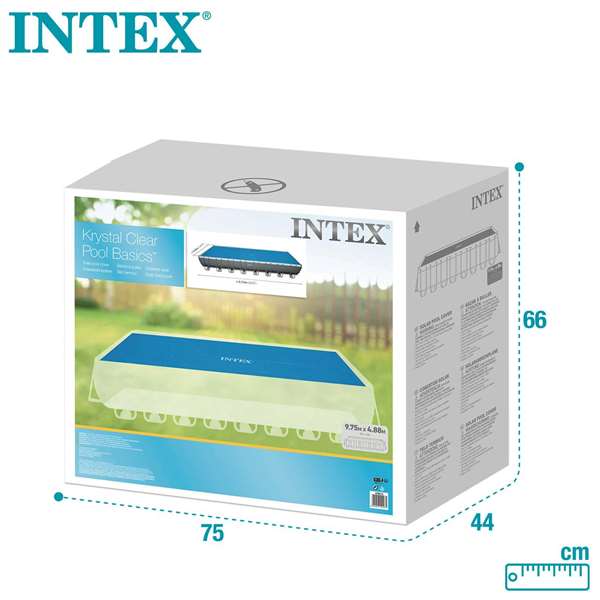 Intex Cobertor Solar Piscina Frame Rectangular 975x488 cm PVC