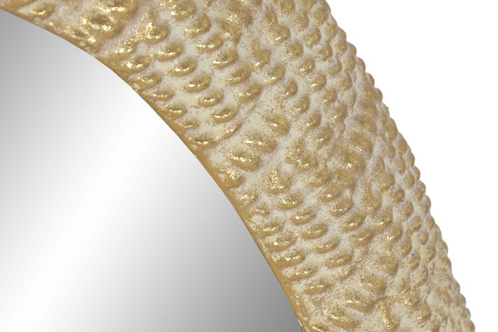 DKD Home Decor Espejo de Metal Dorado y Blanco 66x104 cm
