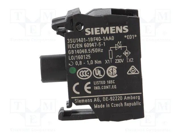 SIEMENS Elemento iluminador LED verde 22mm 3SU1.5