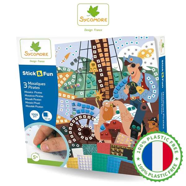 Darpeje Mosaico Piratas Set de Manualidades para Niños a partir de 36 Meses