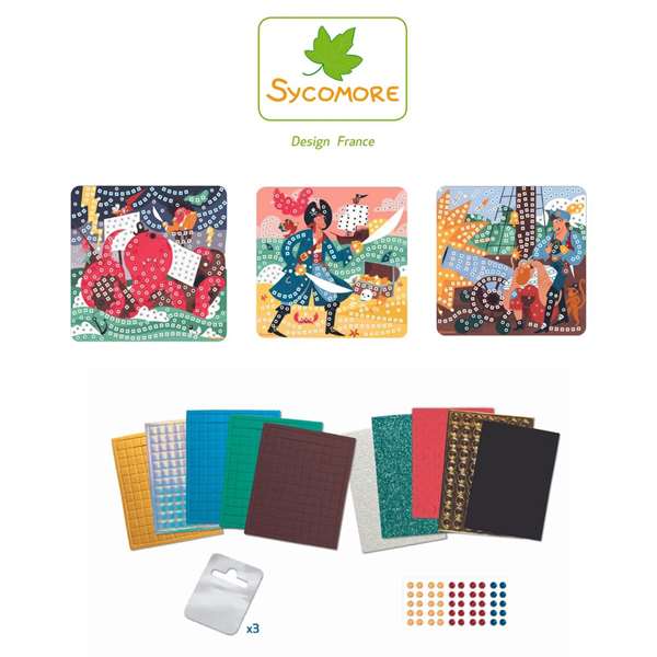 Darpeje Mosaico Piratas Set de Manualidades para Niños a partir de 36 Meses