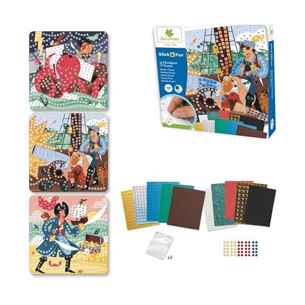 Darpeje Mosaico Piratas Set de Manualidades para Niños a partir de 36 Meses