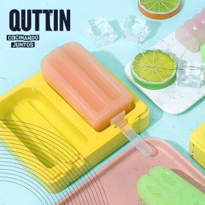 Quttin Molde de Helado Doble de Silicona