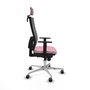 PIQUERAS Y CRESPO Silla de oficina Horna Rosa y Gris con mecanismo Sincro