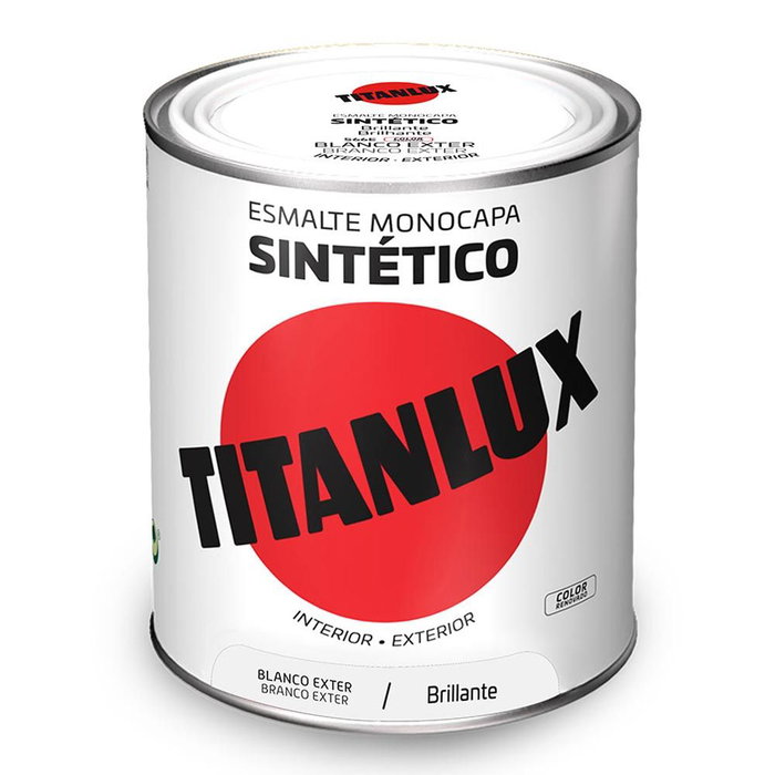 Titan 5809022 Esmalte Sintético Monocapa Exterior Brillante Blanco 750 ml Resistente Rayados Lavados Titan 5809022 Esmalte Sintético Monocapa Exterior Brillante Blanco 750 ml Resistente Rayados Lavados