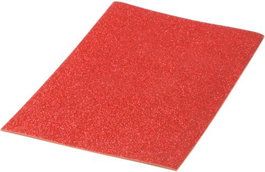 PRYSE Goma EVA Biodegradable con Purpurina Rojo 40x60 cm (Paquete de 10)