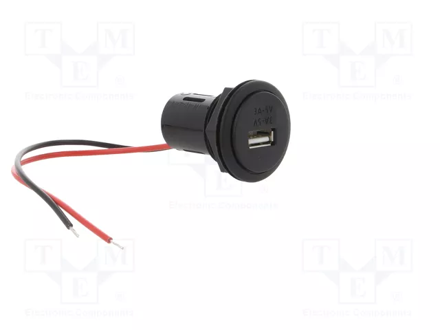 PRO CAR Alimentador USB de 5V/3A con salida USB A
