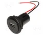 PRO CAR Alimentador USB de 5V/3A con salida USB A