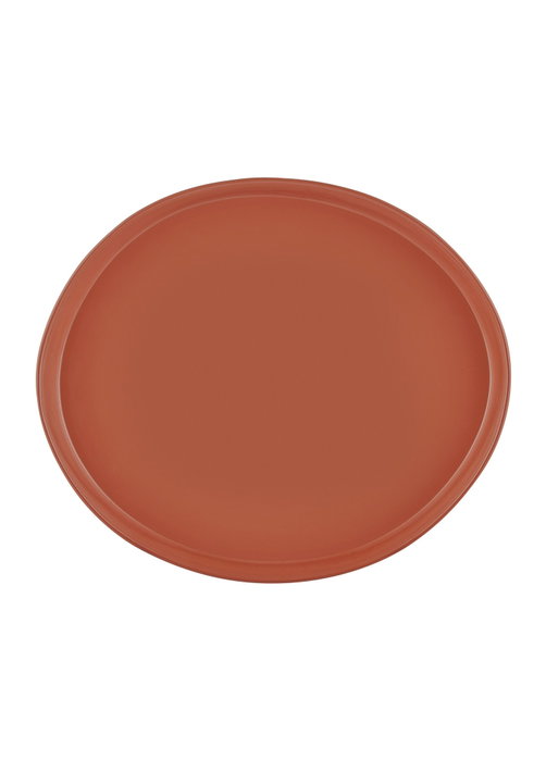 Hermia CTT0009 Plato de Servicio de Porcelana, Terracota, 23 x 27 x 2 cm, Apto para lavavajillas
