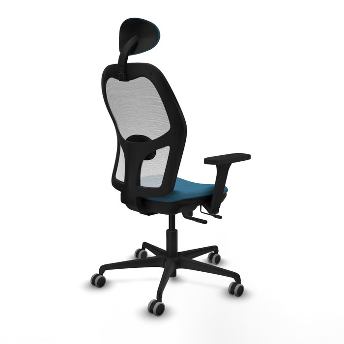 PIQUERAS Y CRESPO Silla de oficina Jorquera con mecanismo Sincro/Traslack Verde petróleo y Blanco PIQUERAS Y CRESPO Silla de oficina Jorquera con mecanismo Sincro/Traslack Verde petróleo y Blanco