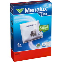 Menalux 3101 Bolsa para aspiradora, Pack de 4 unidades