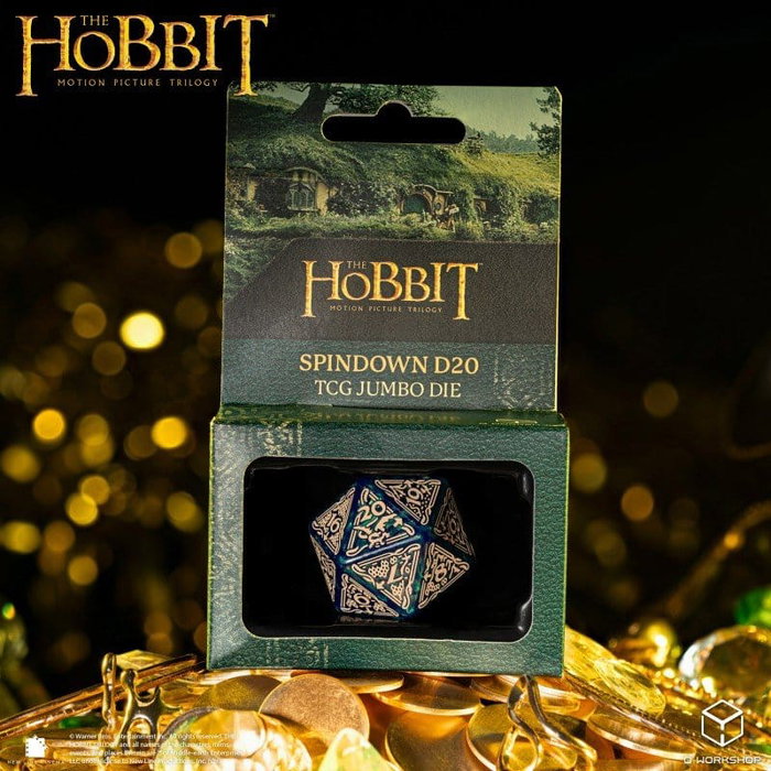 Q Workshop El Hobbit Spindown Jumbo Dado Tideborn TCG D20
