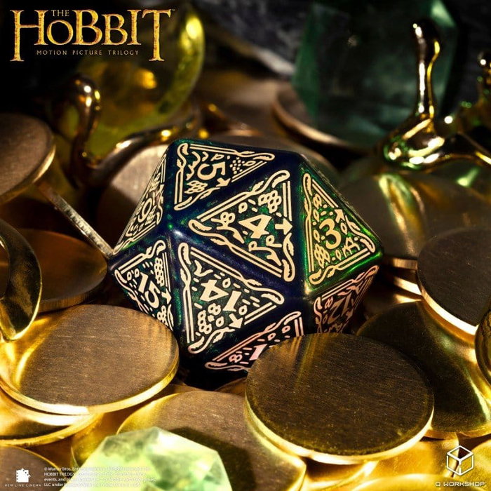 Q Workshop El Hobbit Spindown Jumbo Dado Tideborn TCG D20