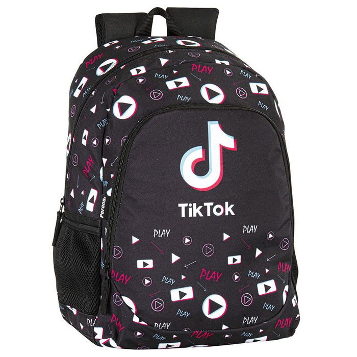 PERONA Mochila Tik Tok 42cm con Compartimento Principal con Cremallera y Tirantes Acolchados