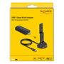 DeLOCK Adaptador USB WLAN Wi-Fi 6E AX3000 Tribanda