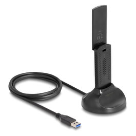 DeLOCK Adaptador USB WLAN Wi-Fi 6E AX3000 Tribanda