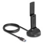 DeLOCK Adaptador USB WLAN Wi-Fi 6E AX3000 Tribanda