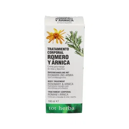 TOT HERBA-AUTHEX Tratamiento Corporal Romero y Arnica 100Ml para Contusiones, Agujetas y Dolores Reumáticos