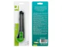 Q-connect Cúter de Plástico Ancho con Asa para Colgar Cuchilla 18 mm Blíster 1 Unidad