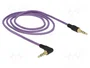 DeLOCK 85611 Cable de audio 3,5 mm 4 Pin Macho a Macho Angular Púrpura 1 m