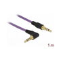 DeLOCK 85611 Cable de audio 3,5 mm 4 Pin Macho a Macho Angular Púrpura 1 m
