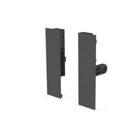 HERRAJES ALK Juego Fijación Frontal Qube H90 H120 H185 Acabado Antracita Altura H120