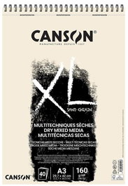Bloc De Dibujo Canson Xl Sand Con Espiral Liso Color Natural A3 160G 40H (Set de 5)