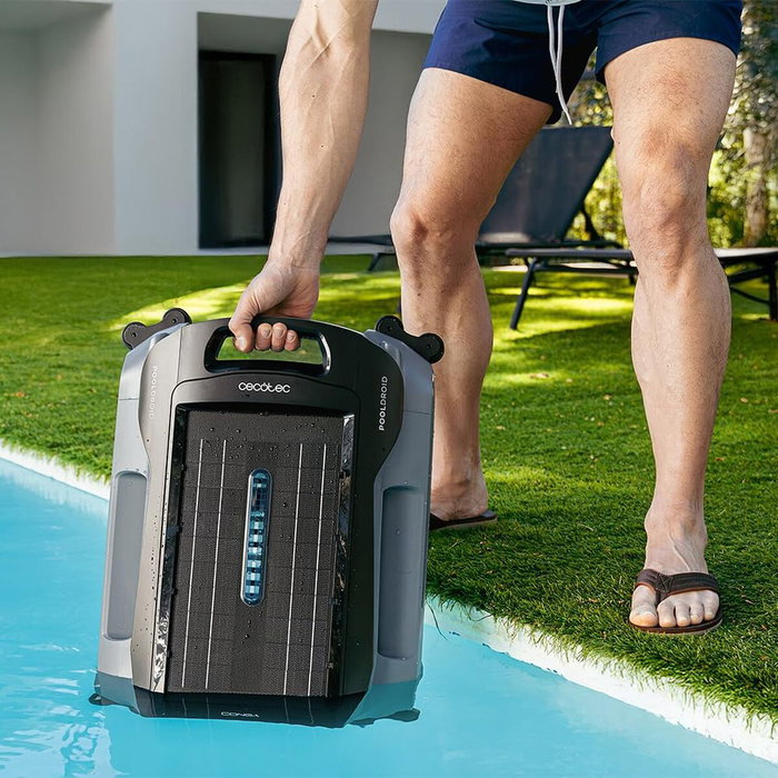Cecotec Limpiafondos automático piscina Conga PoolDroid Flotante solar inalámbrico negro