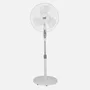 Fabrilamp 184041001 Ventilador de pie BISE blanco 3 velocidades 45W, oscilante con control remoto y temporizador