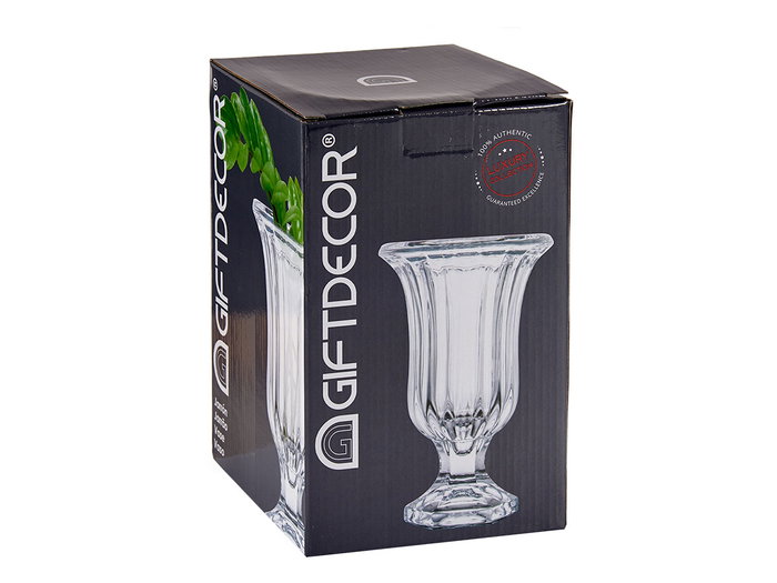 Giftdecor Copa de Vidrio Rayas Transparente