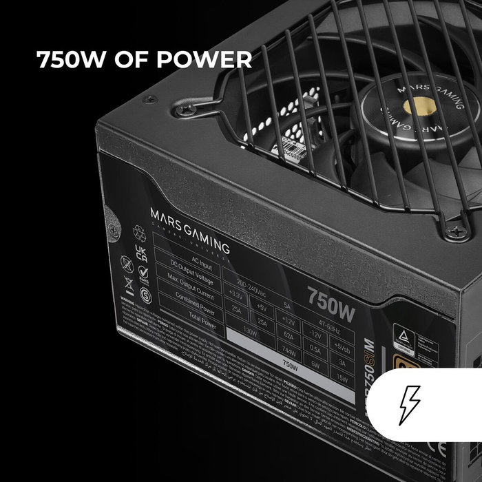 Mars Gaming MPB750SIM 750W 80 Plus Bronze Full Modular ATX Mars Gaming MPB750SIM 750W 80 Plus Bronze Full Modular ATX