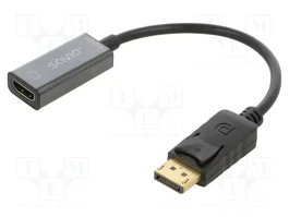 SAVIO Adaptador DisplayPort a HDMI AK-62 Negro 0,2m