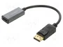 SAVIO Adaptador DisplayPort a HDMI AK-62 Negro 0,2m