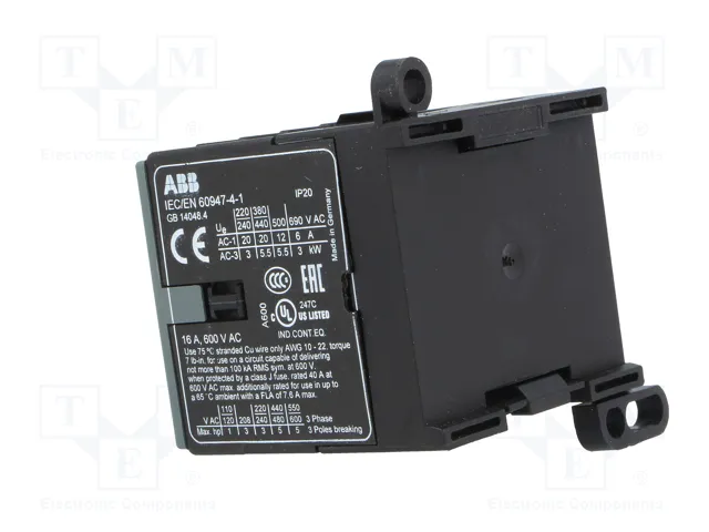 ABB BC7 Contactor 3-polar 24VDC 12A ABB BC7 Contactor 3-polar 24VDC 12A