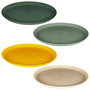 Home Deco Factory Plato Diámetro 25 cm Polipropileno Colección Bain De Soleil - Colores surtidos (Verde, Beige, Amarillo)