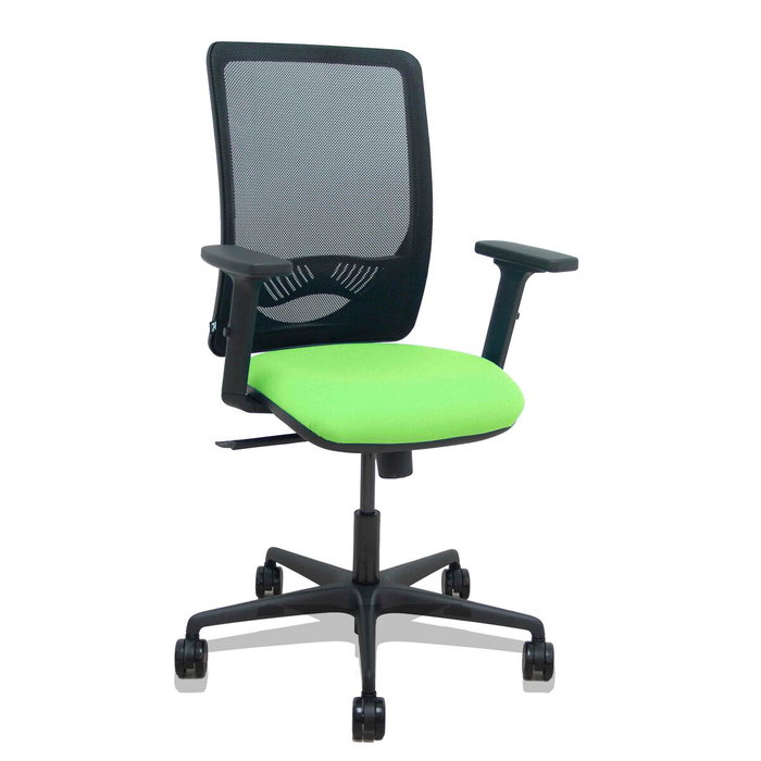 PIQUERAS Y CRESPO Silla Zulema con Mecanismo Sincro, Malla Negra y Asiento Pistacho PIQUERAS Y CRESPO Silla Zulema con Mecanismo Sincro, Malla Negra y Asiento Pistacho