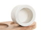 DKD Home Decor Set de 4 Saleros y Pimenteros de Mármol y Acacia Blanco
