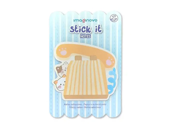 Imaginovo Bloc notas adhesivas Meow telefono 70x70 mm 20 hojas
