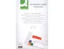 Q-connect Funda Autoadhesiva para Tarjetas de Visita 60x95mm Pack 10 Unidades