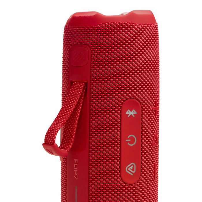 JBL Flip 7 Altavoz Bluetooth Portátil a Prueba de Agua, Sonido Estéreo, Color Rojo, Modelo JBLFLIP7RED