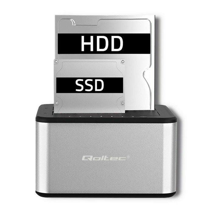 QOLTEC Estación de acoplamiento USB 3.0 Plata QOLTEC Estación de acoplamiento USB 3.0 Plata